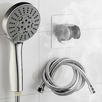 Ensemble de pommeau de douche à main haute pression OEM ODM pour salle de bain, 3 fonctions, économie d'eau, en ABS, avec tuyau et support