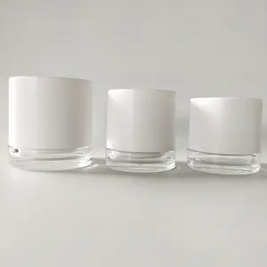 High End 30ml 50ml Custom Empty Double Wall Plastic Luxury Acrylic Cosmetic Face Cream Jar