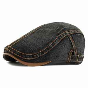 Unisex Adjustable Denim Newsboy Hats Flat Cabbie <b>Berets</b> Cotton Dad Cap Driving <b>Beret</b> Hat for Men Women Gift - Product Image 1