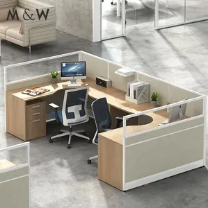 Goede Kwaliteit Aluminium Workstation Aluminium Cel Aluminium Profiel Panel 2 Seat Persoon Kantoor Partitie