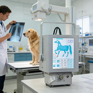 Potente Máquina de Rayos X Portátil de 8kW para Animales CON PANEL DETECTOR PLANO para Diagnóstico de Animales de Zoológico y Granja - Product Image 1