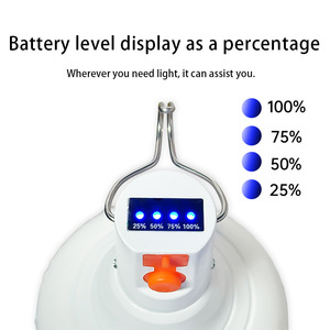 หลอดไฟ LED แบบชาร์จไฟได้ ฐาน E27 ประหยัดพลังงาน ใช้ในบ้านได้ในกรณีฉุกเฉิน - Product Image 4