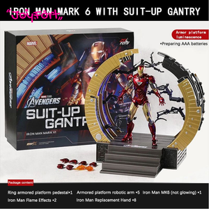 Zd Toys Iron Man Original y Genuino de Marvel, Edición 10.º Aniversario - IRON MAN <span class=keywords><strong>MK</strong></span> 6 CON PLATAFORMA DE INSTALACIÓN, Figuras de Acción a Escala 1/10 con Articulaciones Móviles - Product Image 2