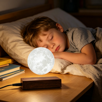 Lampe lunaire anti-gravité à lévitation, impression 3D, rotation automatique, lumière LED flottante pour la décoration de la maison, cadeau unique