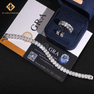 Bijoux fins, bagues hip-hop, forme émeraude, argent 925, diamant moissanite VVS, bague de fiançailles pour femmes et hommes - Product Image 3