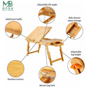 Support <span class=keywords><strong>pour</strong></span> <span class=keywords><strong>ordinateur</strong></span> <span class=keywords><strong>portable</strong></span> pliable en bambou et table multifonctionnelle <span class=keywords><strong>pour</strong></span> café et thé avec design <span class=keywords><strong>portable</strong></span> et réglable <span class=keywords><strong>pour</strong></span> le bureau - Product Image 3