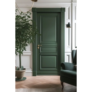 <span class=keywords><strong>Porta</strong></span> in Legno Dipinta Verde Scuro Antico Prima con Telaio, Facile Installazione, Design Personalizzato per Progetti Residenziali - Product Image 1