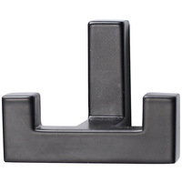 Porte-manteau mural noir en zinc pour entrée, couloir, avec vis de fixation, pièce unique, pour murs, armoires et placards à chaussures