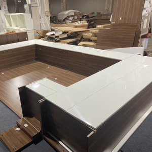 Cbmmart 2025 thiết kế mới tùy chỉnh nhà bếp tủ nhà máy Modular Set hiện đại ván ép nhà bếp lưu trữ đảo - Product Image 1