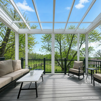 Panneaux de verre personnalisés pour solarium, véranda, maison en verre à rupture de pont thermique en aluminium