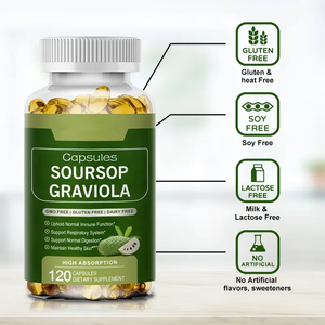 Wellbody Nhà máy cung cấp tùy chỉnh soursop hạt giống graviola chiết xuất 1000mg Viên nang 60 ngày guanabana annona 120 an toàn phụ nữ mang thai - Product Image 3