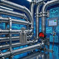 Connecteur flexible métallique tressé sur mesure en acier inoxydable SS316L DN350 (14 pouces) à raccord rapide PN25 pour pipeline chimique