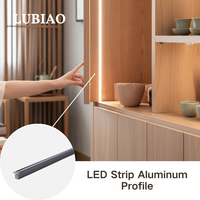 Perfil de Aluminio LED para Iluminación de Estantes de Armario, Perfiles de Aluminio Empotrados, Solución Delgada e Invisible para Gabinetes YB1018-33