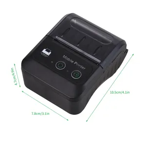 Ponsel Pintar Portabel Hemat Biaya Printer Thermal dengan Standar Usb BT Android IOS Antarmuka untuk Pencetakan 58Mm