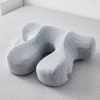 Bantal Leher Travel Memory Foam Ergonomis Bentuk U Penyangga Leher OEM ODM Kustom Grosir