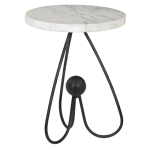 Mesa auxiliar Clove hecha de aluminio fundido con acabado martillado en color bronce, una base única con forma de tres patas en espiral unidas. - Product Image 2