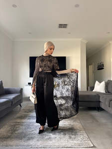 Abaya <span class=keywords><strong>longue</strong></span> en dentelle délicate sur mesure Loriya, vêtements islamiques, robes Abaya de Dubaï, Abaya de luxe pour femmes - Product Image 4
