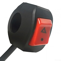 Motorcycle Modified Hazard Light Switch, LED Headlight Controller Switch, Handlebar Switch for Electric Scooter & Motorbike