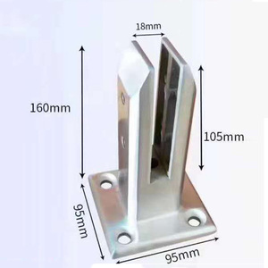 <b>Pool</b> Glass Clamps 304 Stainless Steel Floor Standing Corrosion Resistant <b>Pool</b> <b>Accessories</b> - Product Image 2