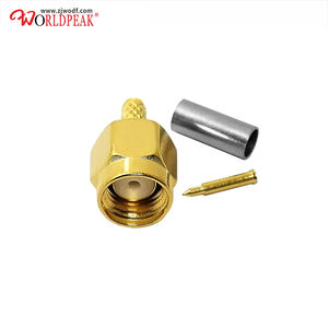 RF圧着コネクタ50オーム<span class=keywords><strong>SMA</strong></span>男性電気プラグストレートコネクタRG174 RG316 LMR100同軸ケーブル用 - Product Image 4