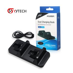 SYYTECH-controlador inalámbrico, soporte de carga Dual para PlayStation <span class=keywords><strong>4</strong></span>, PS4 Slim Pro, base de carga, accesorios de juego - Product Image 1