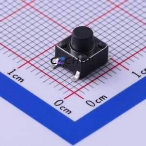 TS-1102S-B-E-B Tactile Switch SMD-4P,6x6mm Switch Single Pole Single Throw Round Button 1.6N Vertical Mount - Product Image 1