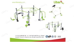 Équipement de <span class=keywords><strong>fitness</strong></span> extérieur durable en acier galvanisé Liben LE.JS.089, pour adultes, utilisation en parc, avec garantie d'un an. - Product Image 4