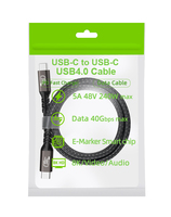 Cable de Carga Rápida Xput USB 4.0 40Gbps 240W PD 3.1 Tipo-C a Tipo-C con Blindaje Trenzado y Garantía de 12 Meses para MacBook Pro M4 EGPU Hub