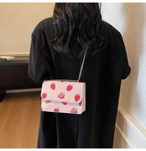 2026 New Fashionable Women's Cherry Pattern Daily Multi functional Diagonal Shoulder <b>Bag</b> Leather Design <b>Bag</b> - Product Image 5