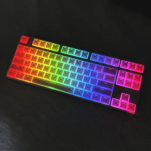 Capuchons de touches Jelly-Crystal, capuchons de touches roses mignons, 136 touches, profil OEM pour claviers mécaniques Cherry <span class=keywords><strong>Gateron</strong></span> <span class=keywords><strong>MX</strong></span> 61/68/84/87/98/100 - Product Image 4