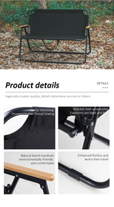 السلع في المخزون شعار مخصص كراسي رخيصة طويلة قابلة للطي في الهواء الطلق مقعد مزدوج كرسي التخييم المصنعين - Product Image 5