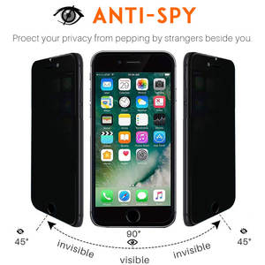 <span class=keywords><strong>Coque</strong></span> <span class=keywords><strong>Anti</strong></span>-<span class=keywords><strong>espion</strong></span> pour téléphone portable, Film de protection d'écran en verre trempé, pour confidentialité, 9H, 2.5D, compatible avec <span class=keywords><strong>iPhone</strong></span> 7 8 6 11 12 - Product Image 5