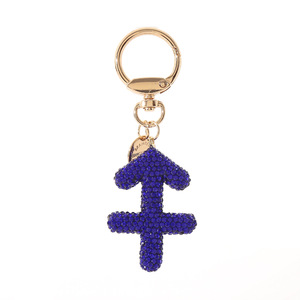 Strass Signe Du Zodiaque Porte-clés Horoscope Charmes bling cristal Diamants 12 Constellation Astrologie Signe Étoile Porte-clés bijoux - Product Image 6