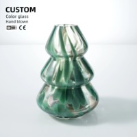 Lustre en verre borosilicate coloré en forme de fleur soufflée, moderne, de haute qualité, personnalisé en usine, abat-jour d'intérieur
