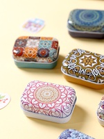 Boîte en fer blanc mini à ouverture rabattable, jetable, écologique, épaissie et scellée, pour emballage de bonbons, vide, portable, pour petits objets (lunettes, boucles d'oreilles)