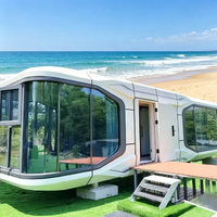 Maisonnette de haute qualité avec toilettes et salle de bain, maisons mobiles modernes, maisonnette préfabriquée, hôtel capsule spatiale