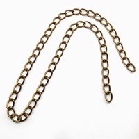 Chaîne en or et argent porte-clés accessoires de bricolage chaîne à maillons cubains pour collier porte-clés pendentif fabrication de bijoux de mode pour femmes chaîne corporelle