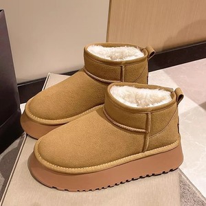 Botas de Nieve para Mujer, Nuevas 2025, con Suela de Goma Gruesa, Ligeras, Duraderas, Antideslizantes, Cálidas, con Parte Superior de Cuero Sintético, de Caña Alta - Product Image 3