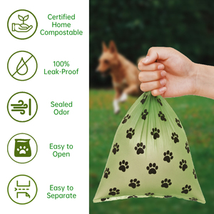 Venta al por mayor de fábrica, bolsas de excrementos de perro sostenibles, aroma fresco, a prueba de fugas, bolsas de excrementos de perro con dispensador, Bolsas Caca Perro - Product Image 2