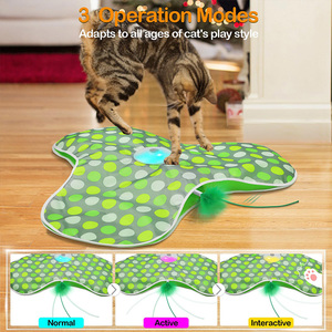 Giocattolo interattivo in plastica per gatti a rotazione rapida palla con Pouch Motion cinguettio del Mouse-gioco di cattura nascondino e Seek Concept - Product Image 5