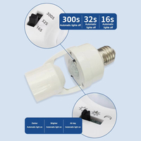 Support de lampe à infrarouge E27 en matériau PC ignifuge avec capteurs de mouvement PIR et de présence humaine AC 100-240V
