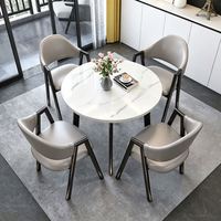Table ronde gain de place avec plateau en MDF et pieds en métal, vente directe du fabricant, prix bas, OEM ODM personnalisé