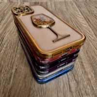 Coques de téléphone portable antichoc en TPU transparent électroplaqué effet sable mouvant de luxe pour iPhone 16 15 Pro Max