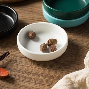 Petite assiette en céramique mate simple pour sushi, porcelaine, pour noix, mini-bol à sauce soja, vaisselle, ustensiles de cuisine domestiques - Product Image 5