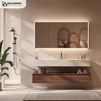 Buildgres Élégant Cabinet Salle De Bains Simple Lavabo Salle De Bains Vanités pour Appartement Salle De Bains Vanité