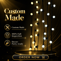 Guirlande lumineuse LED blanc chaud de qualité commerciale IP65 pour extérieur, éclairage de fête, lumières de cour, jardin, vacances, mariage, E27