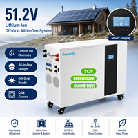 Sistem Penyimpanan Energi Rumah 51.2V 200Ah Off Grid All in One Lithium Ion Kapasitas Tinggi Dengan Layar untuk Penggunaan Cadangan