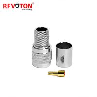 Conector RF de crimpado de enchufe macho RP TNC recto RP TNC para cable coaxial Rg213 Rg214