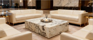 Tavolino da Caffè <span class=keywords><strong>in</strong></span> Marmo Calcutta Viola Personalizzabile, 30KG, <span class=keywords><strong>in</strong></span> Pietra Naturale, Moderno e Impermeabile per Soggiorno - Product Image 2