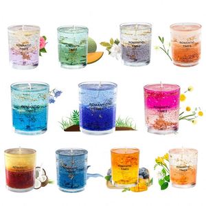 Fashion Custom Logo Fragrance Handmade Flower Jelly Wax Scent <b>Candle</b> Luxury Scented - Product Image 1